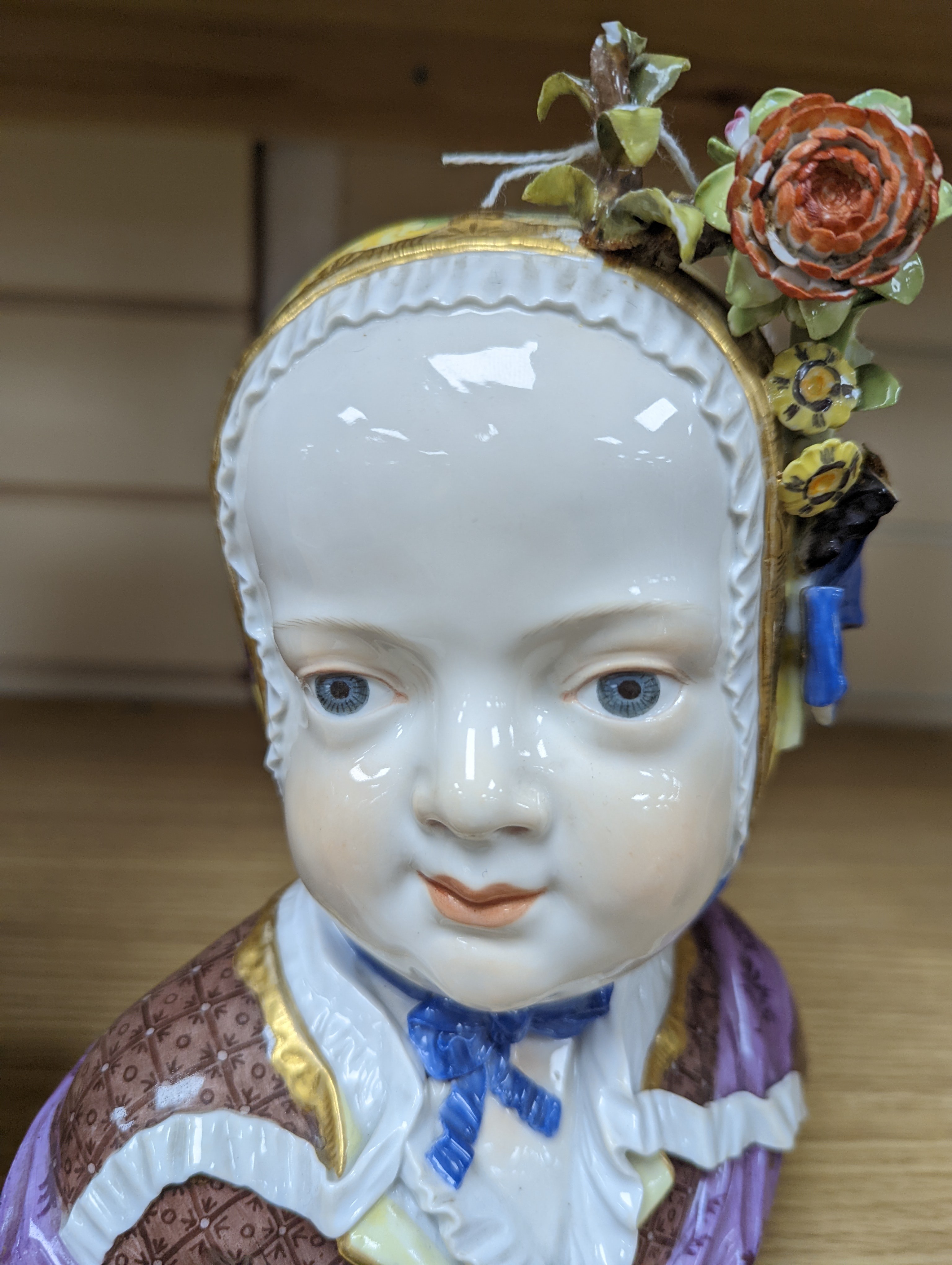 A Meissen porcelain bust of a Bourbon princess, late 19th century, 25cm